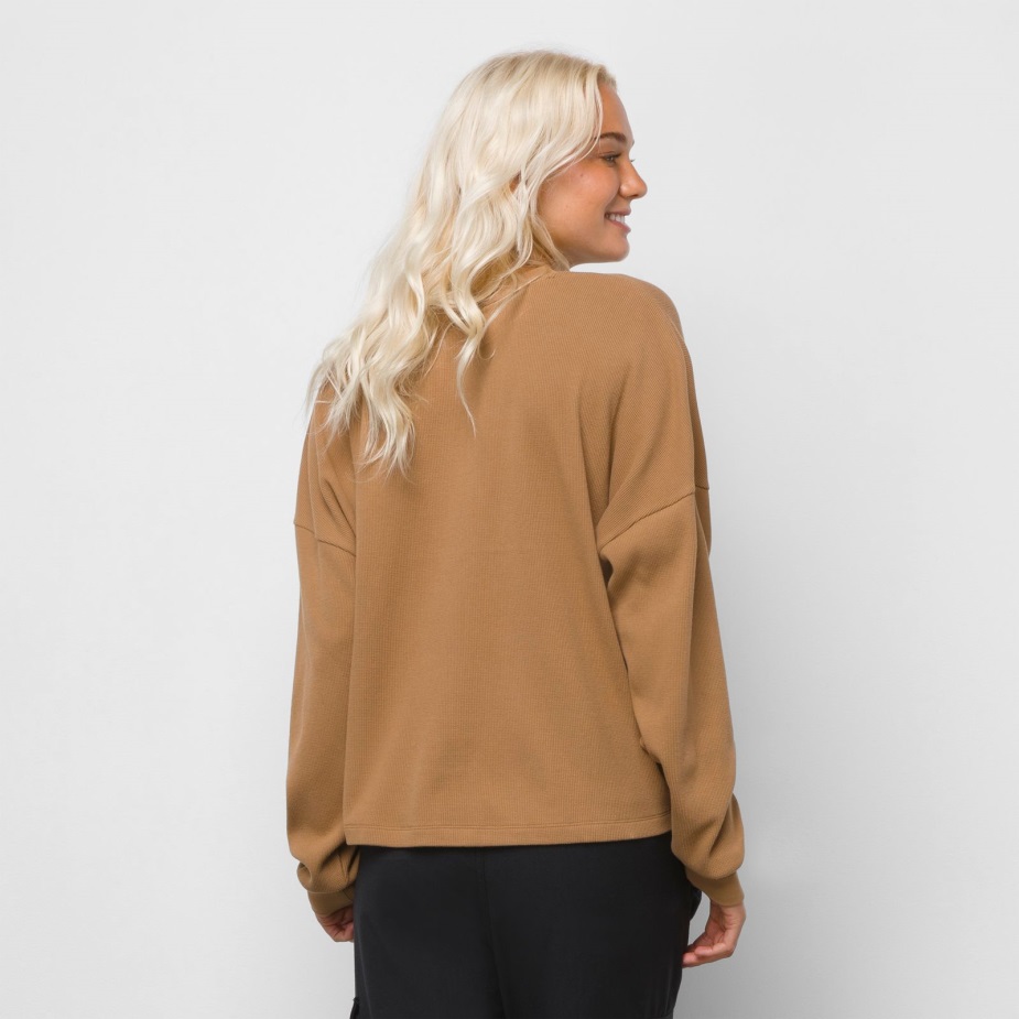 Vans βάφλα μακρυμάνικη Boxy Crew θερμική φρυγανισμένη καρύδα