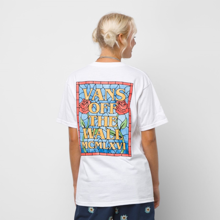 Vans βιτρό μπλουζάκι λευκό