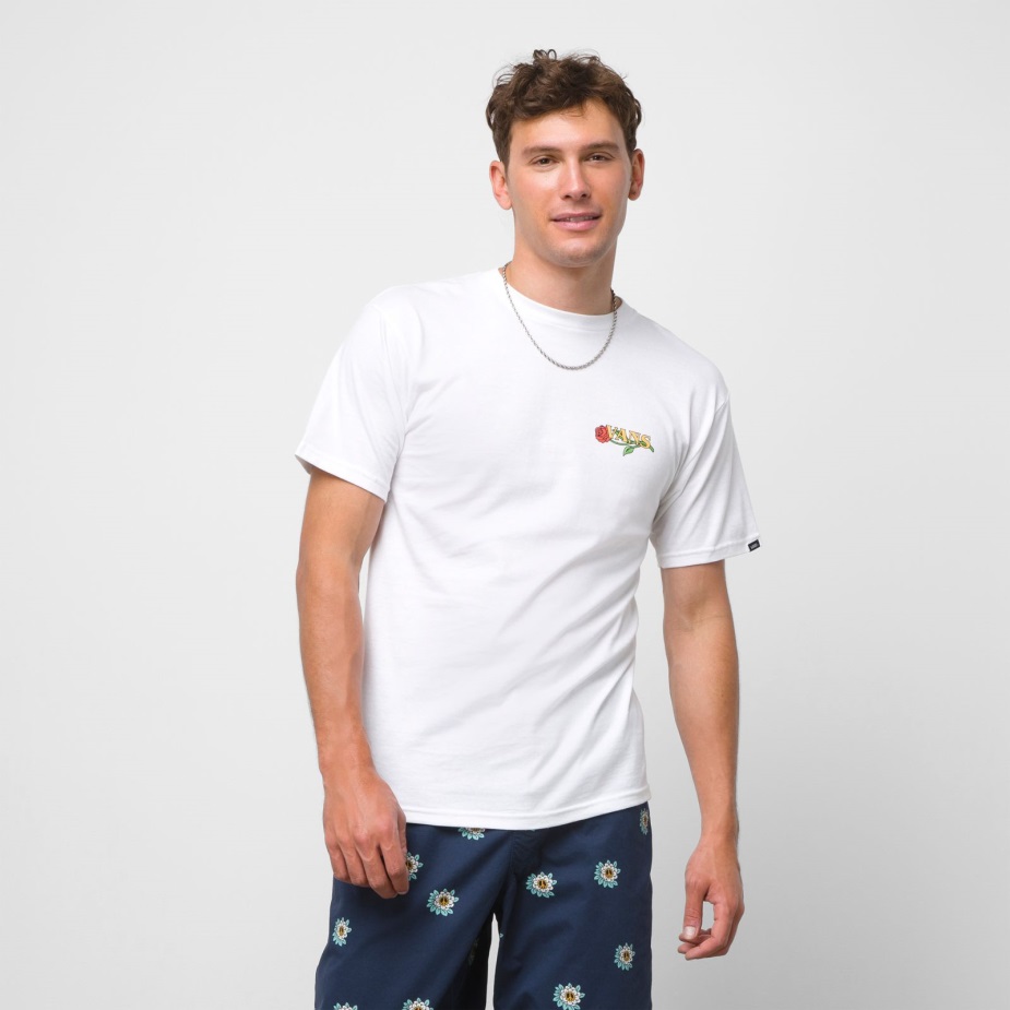 Vans βιτρό μπλουζάκι λευκό