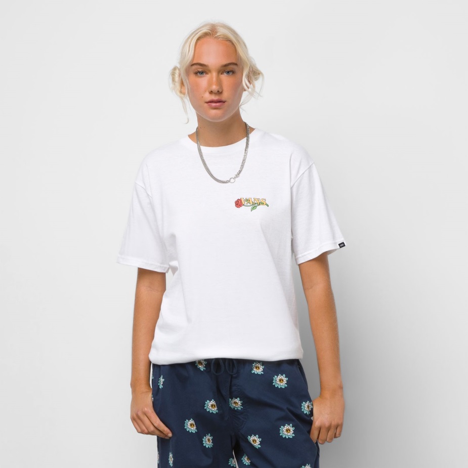 Vans βιτρό μπλουζάκι λευκό