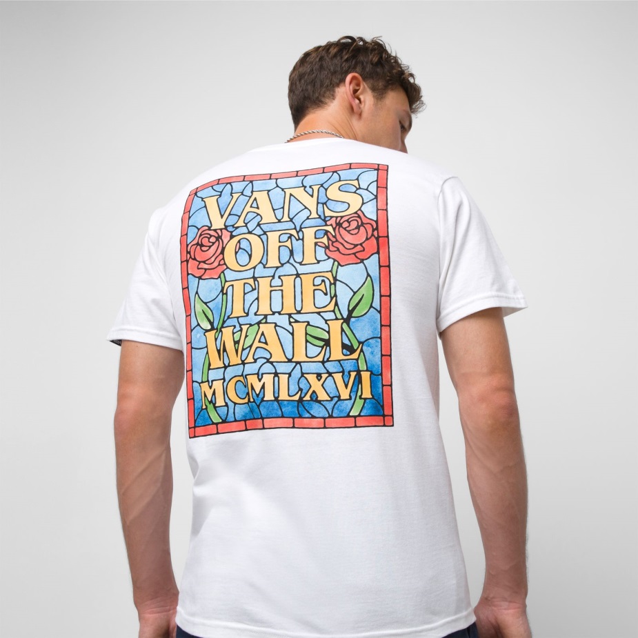 Vans βιτρό μπλουζάκι λευκό