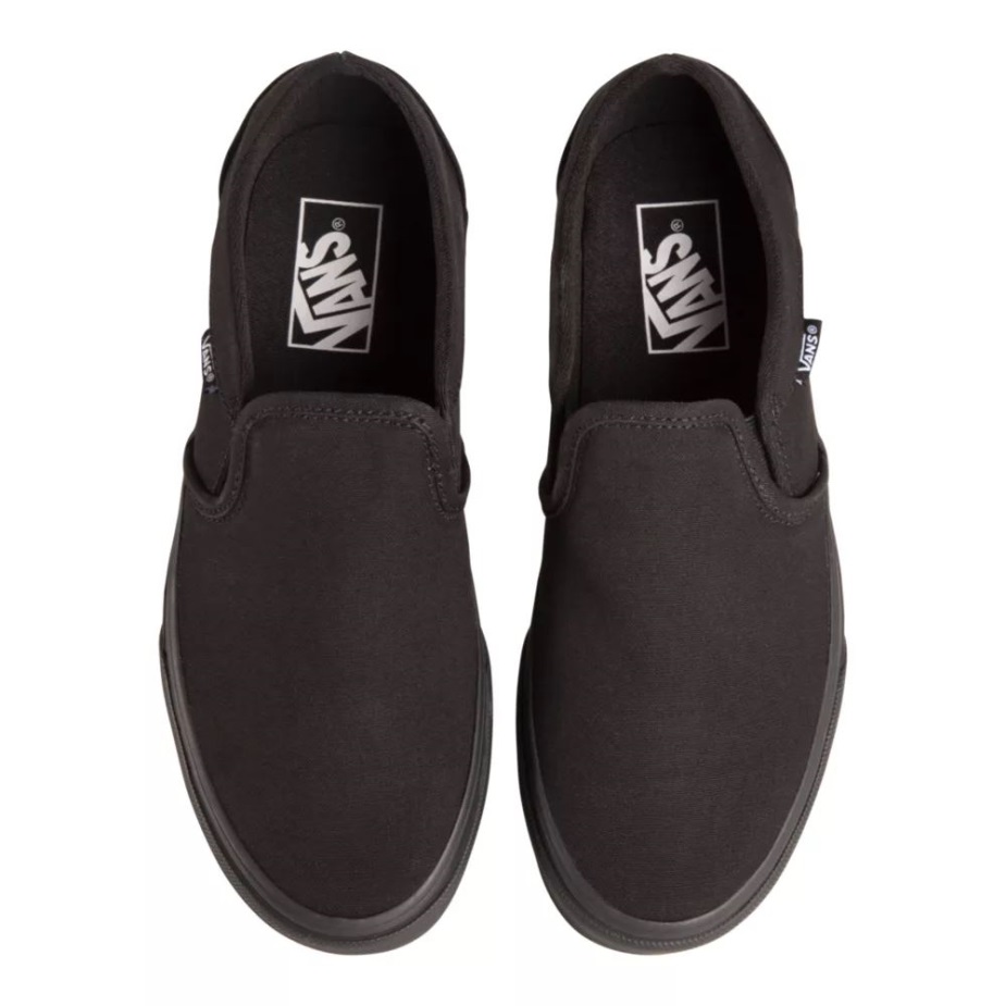 Vans γυναικεία Asher Skate παπούτσια Sneakers Slip σε καμβά ελαφρύ μαύρο-μαύρο