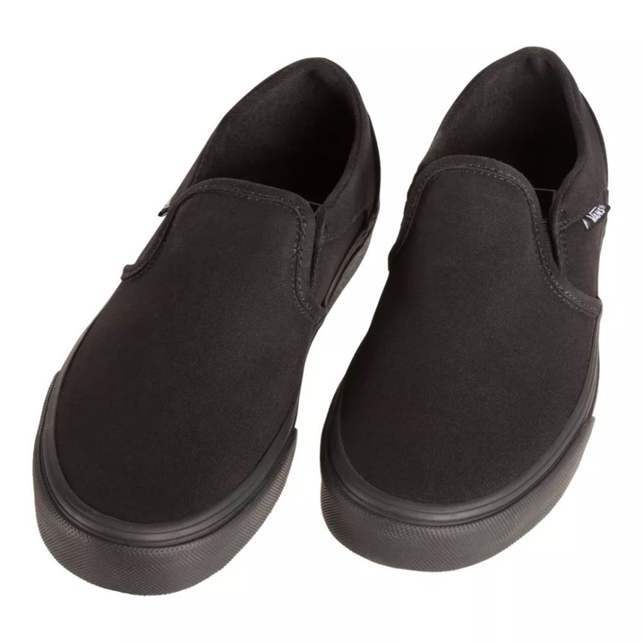 Vans γυναικεία Asher Skate παπούτσια Sneakers Slip σε καμβά ελαφρύ μαύρο-μαύρο