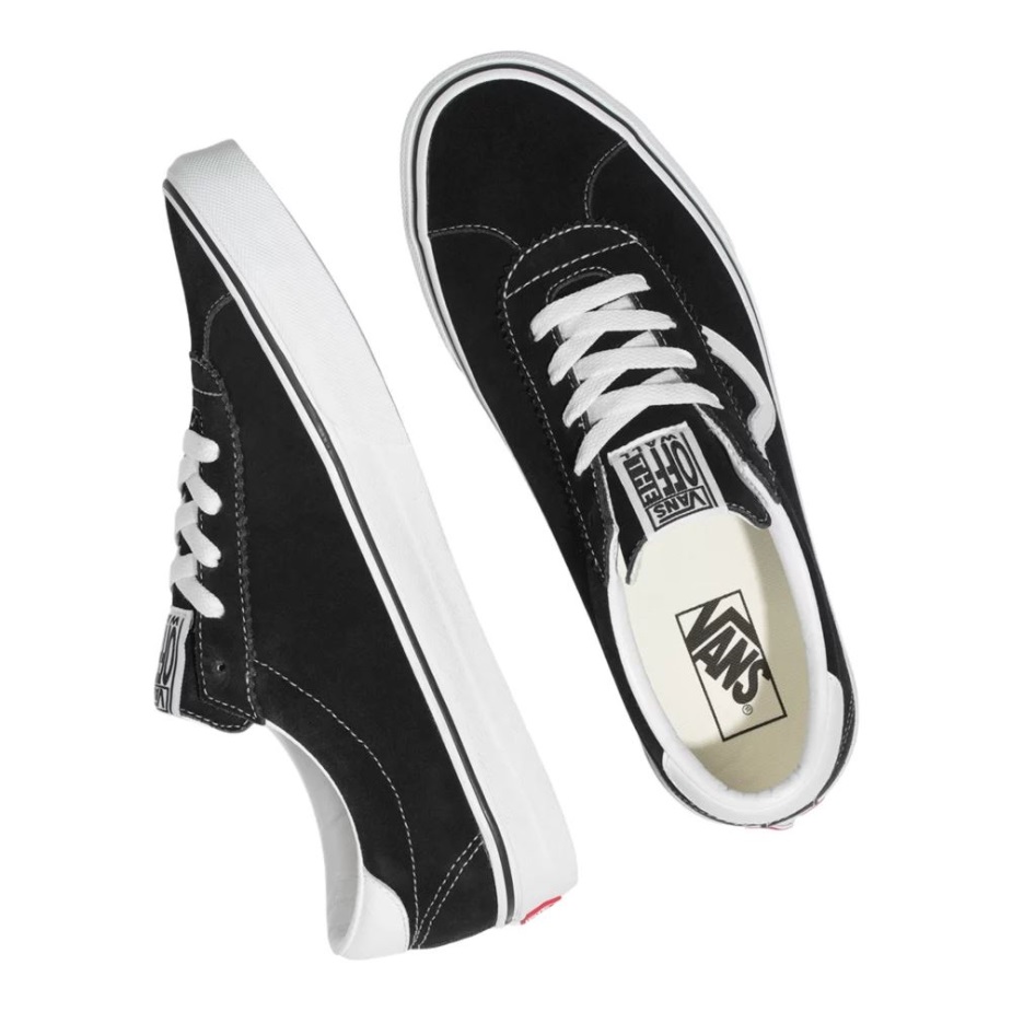 Vans γυναικεία αθλητικά Suede Skate παπούτσια μαύρο-άσπρο