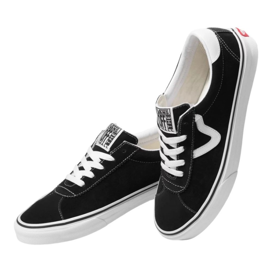 Vans γυναικεία αθλητικά Suede Skate παπούτσια μαύρο-άσπρο