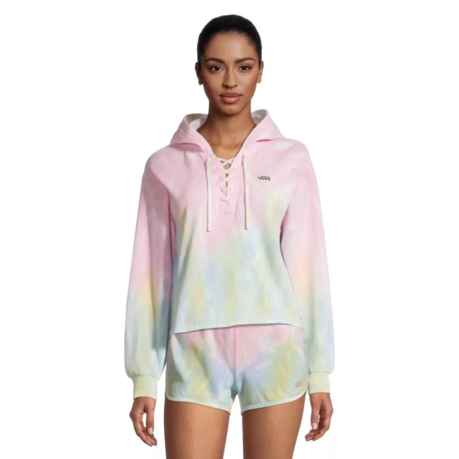 Vans γυναικεία γραβάτα γραβάτα Lace Up Hoodie Orchid Pink