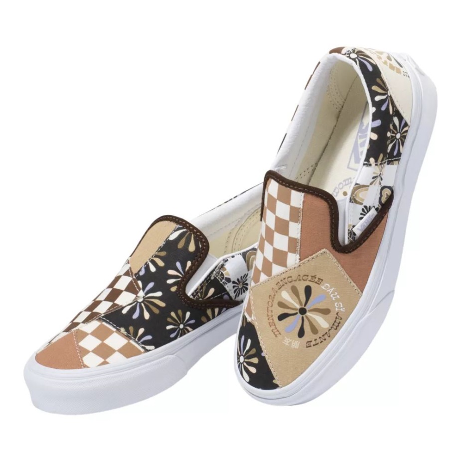 Vans γυναικεία κλασικά Slip-on θεϊκά παπούτσια Skate Patchwork