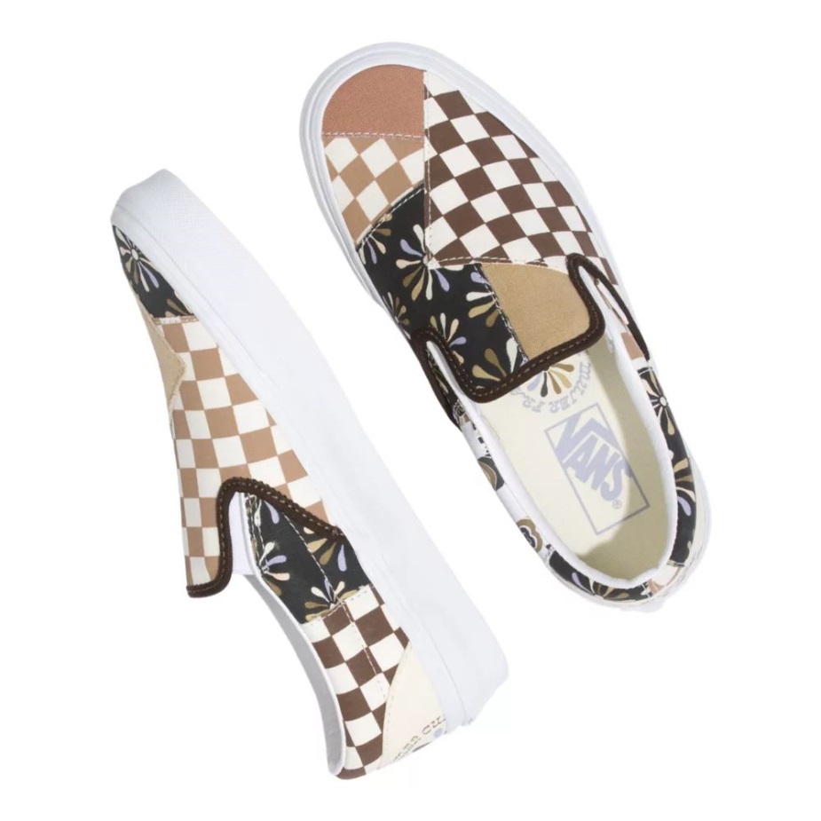 Vans γυναικεία κλασικά Slip-on θεϊκά παπούτσια Skate Patchwork