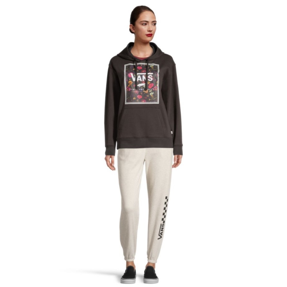 Vans γυναικείο κουτί σε πρεσαριστό Floral Boyfriend Hoodie μαύρο