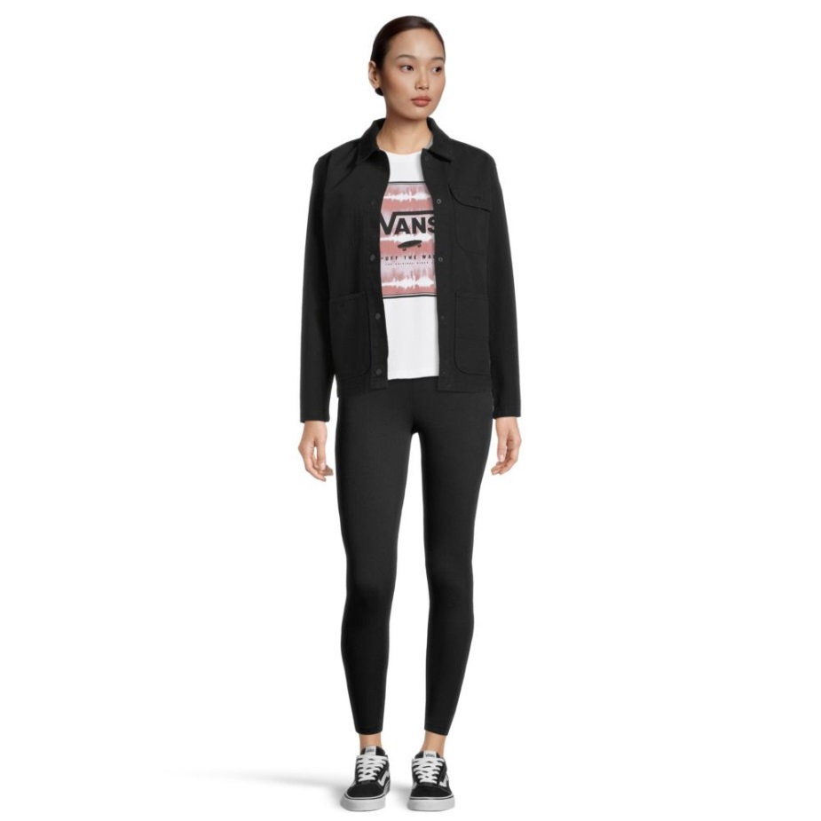 Vans γυναικείο τρυπάνι μπουφάν αγγαρείας μαύρο συσκευασμένο