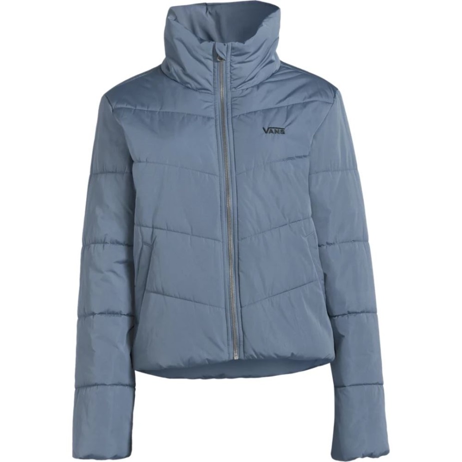 Vans γυναικείο χυτήριο V Puffer χειμερινό μπουφάν κοντό μονωμένο συνθετικό υδατοαπωθητικό μαύρο