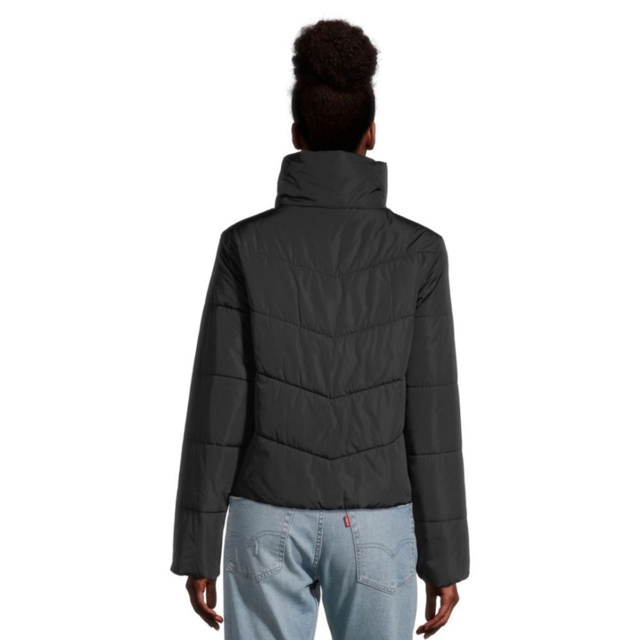 Vans γυναικείο χυτήριο V Puffer χειμερινό μπουφάν κοντό μονωμένο συνθετικό υδατοαπωθητικό σημείο λεοπάρδαλης