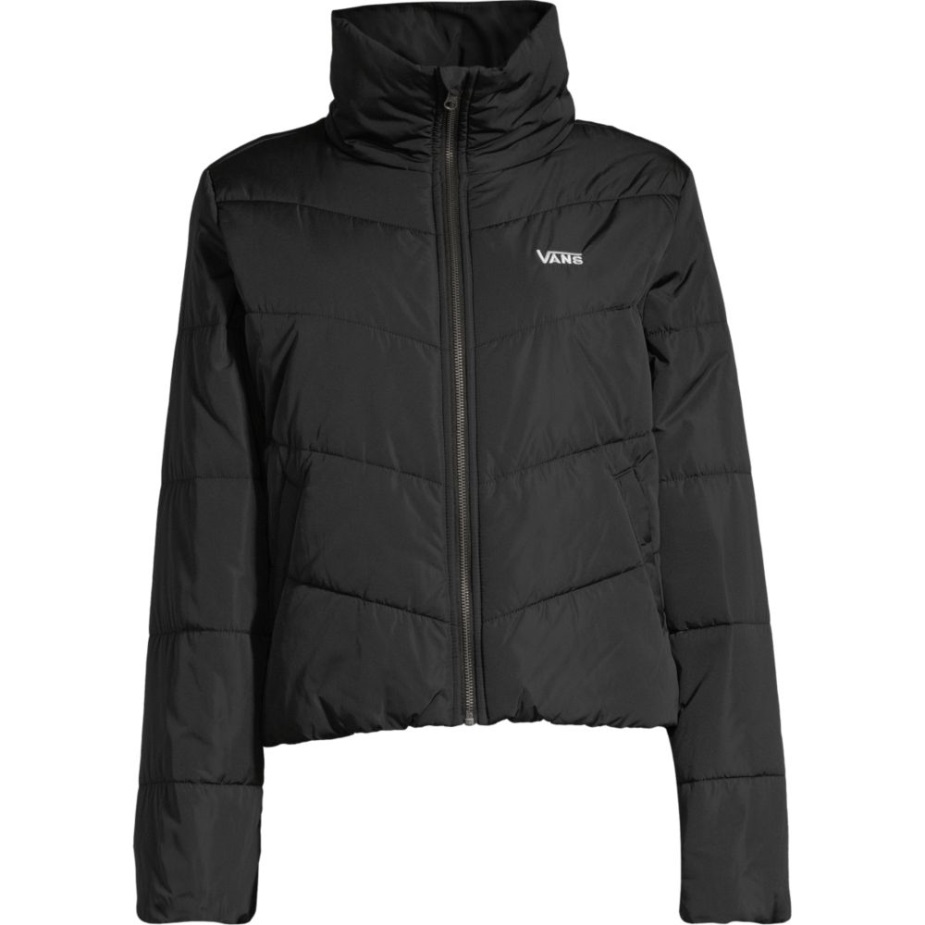 Vans γυναικείο χυτήριο V Puffer χειμερινό μπουφάν κοντό μονωμένο συνθετικό υδατοαπωθητικό σημείο λεοπάρδαλης