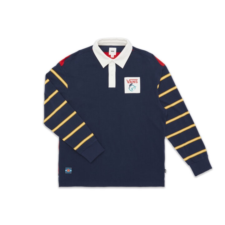 Vans δικό του είδος μακρυμάνικο πόλο φόρεμα μπλουζ
