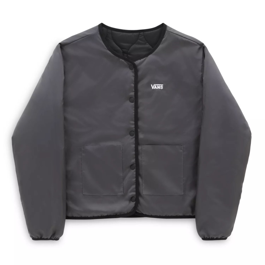Vans δυνάμεις κοντό αναστρέψιμο σακάκι επένδυσης μαύρο