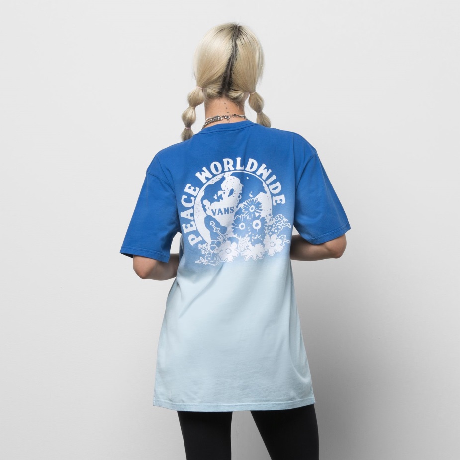 Vans ειρήνη μπλουζάκι σε όλο τον κόσμο αληθινό μπλε