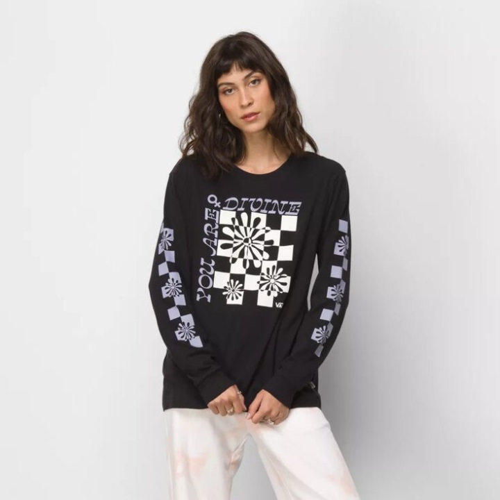 Vans θεϊκή ενέργεια μακρυμάνικο μπλουζάκι μαύρο