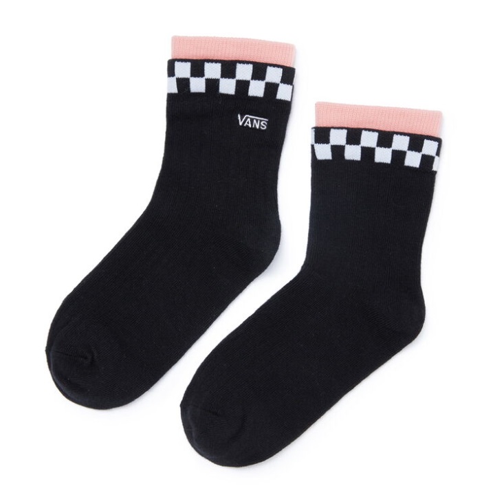 Vans κάλτσες πληρώματος διπλής άκρης (μέγεθος 65-10 1 Pair Pack) μαύρες