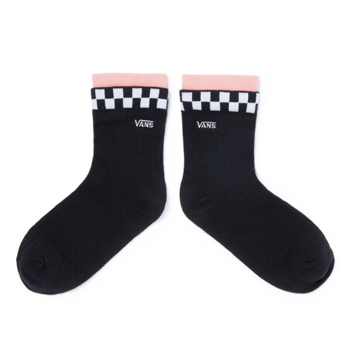 Vans κάλτσες πληρώματος διπλής άκρης (μέγεθος 65-10 1 Pair Pack) μαύρες