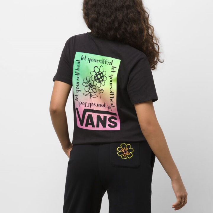 Vans καλλιεργούν φροντίδα Boyfriend T-shirt μαύρο
