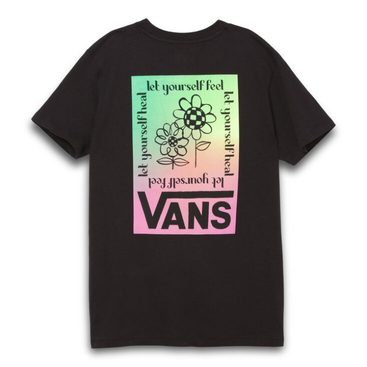 Vans καλλιεργούν φροντίδα Boyfriend T-shirt μαύρο