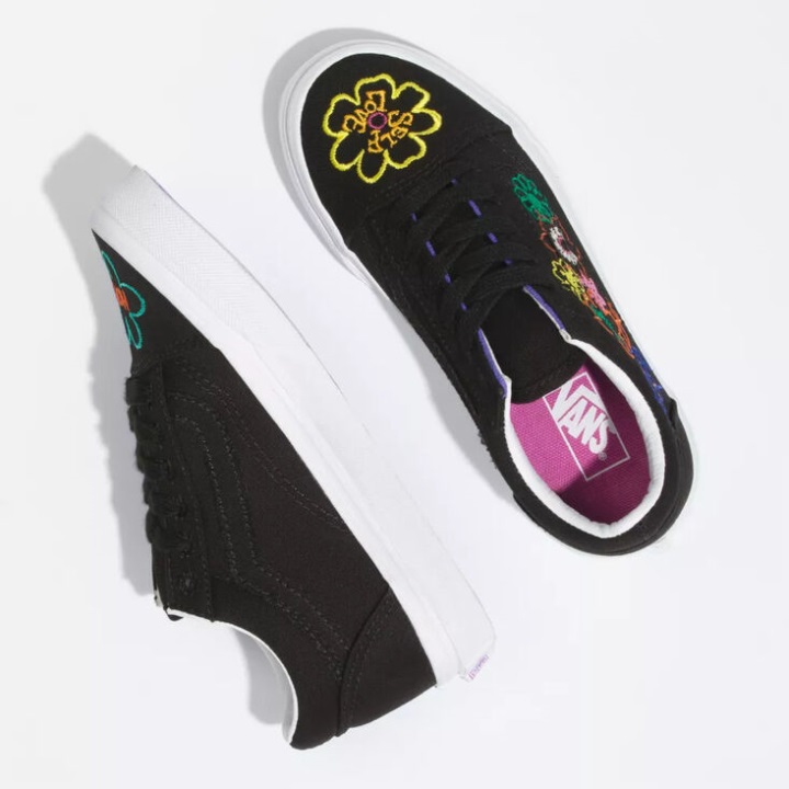 Vans καλλιεργούν φροντίδα παιδιά παλιό Skool κήπος-αληθινό λευκό