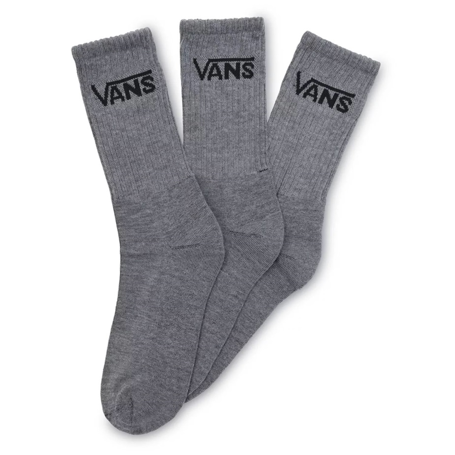 Vans κλασικές κάλτσες πληρώματος (3 ζευγάρια) γκρι