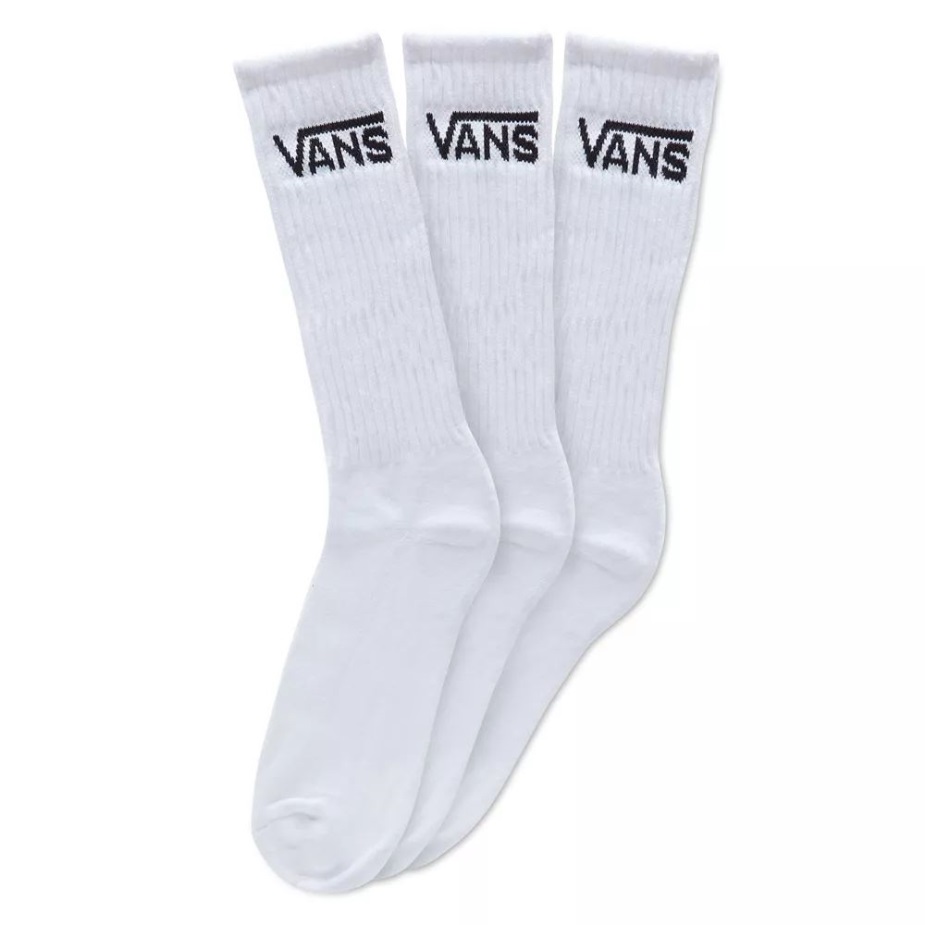 Vans κλασικές κάλτσες πληρώματος (3 ζευγάρια Pk) λευκές