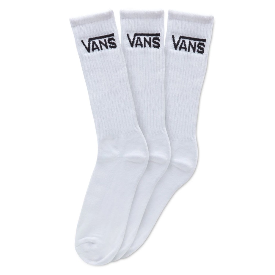 Vans κλασικές κάλτσες πληρώματος (3 ζευγάρια Pk) λευκές