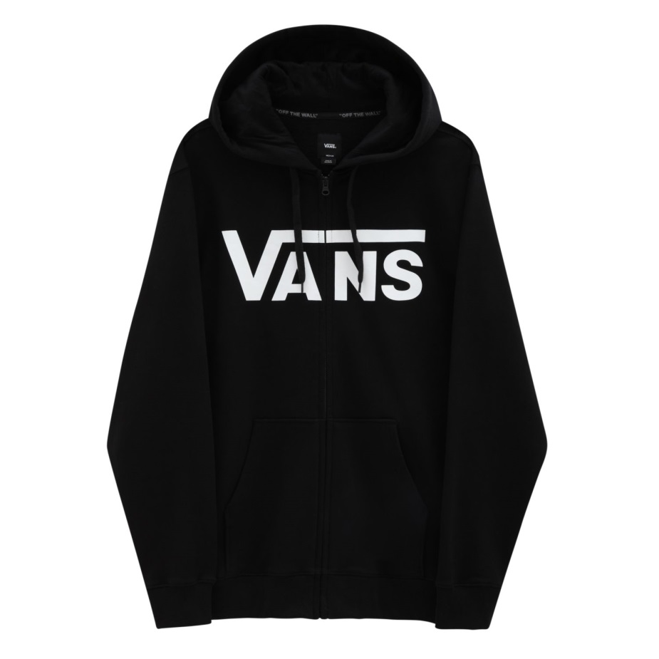Vans κλασικό κουκούλα με φερμουάρ μαύρο-άσπρο