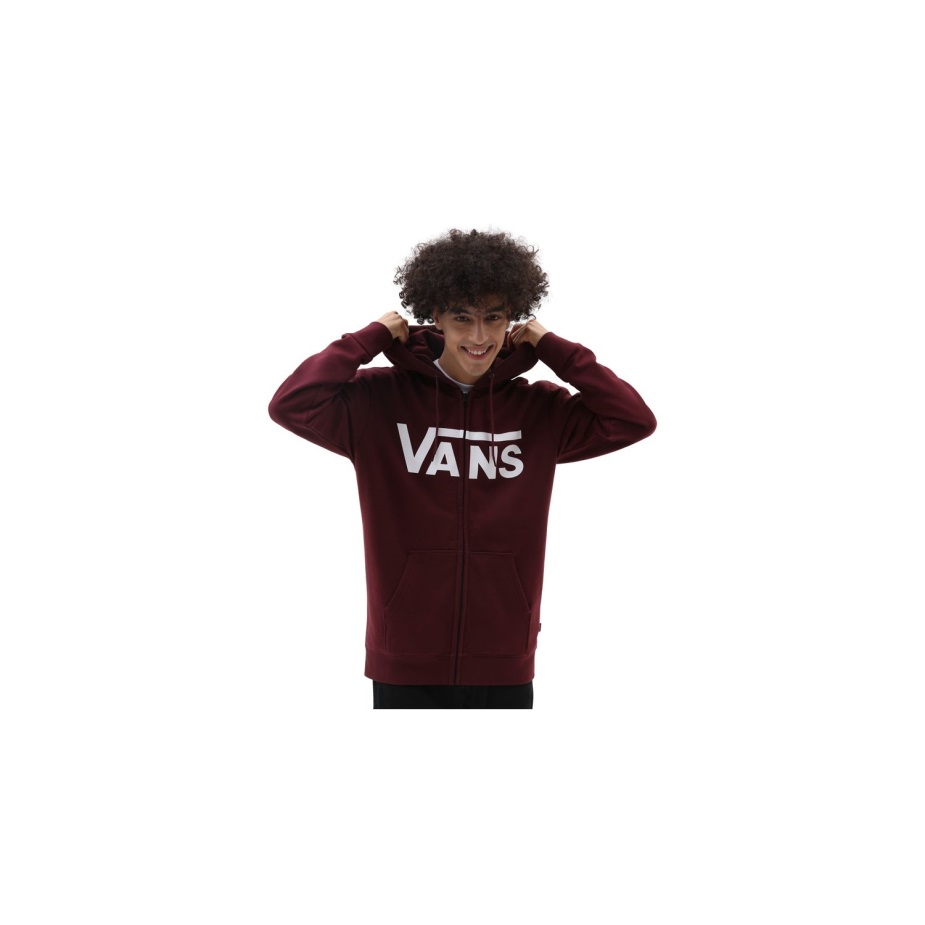 Vans κλασικό κόκκινο κουκούλα με φερμουάρ