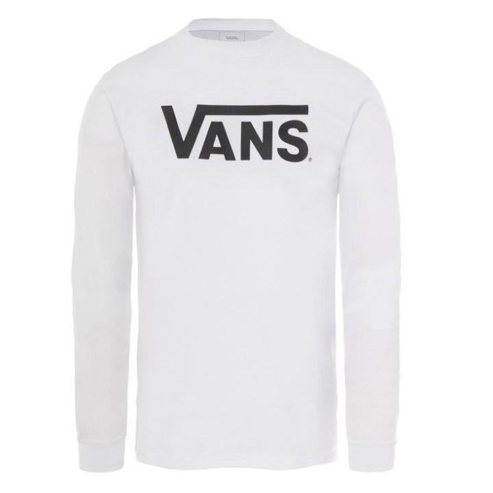 Vans κλασικό μακρυμάνικο μπλουζάκι λευκό-μαύρο