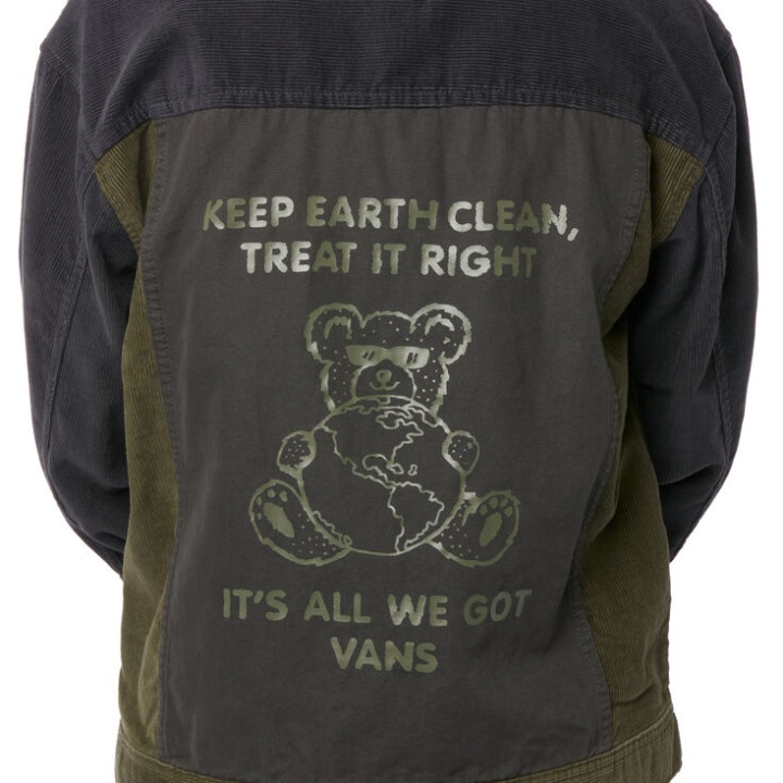 Vans κόσμος κωδικός κοτλέ σακάκι σταφυλόφυλλο