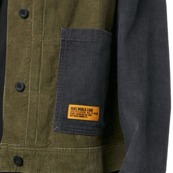 Vans κόσμος κωδικός κοτλέ σακάκι σταφυλόφυλλο