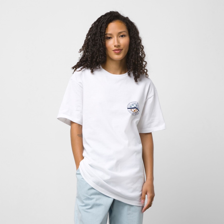 Vans κύκλο πλαϊνό μπλουζάκι λευκό