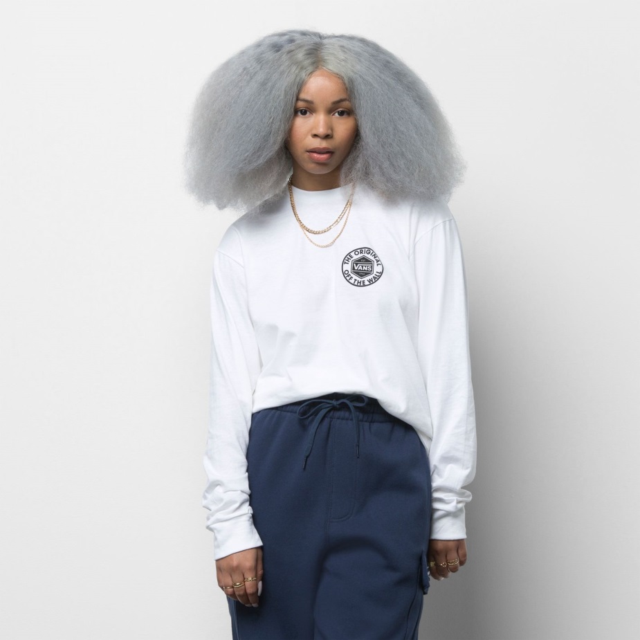 Vans κύκλο πούλι μακρυμάνικο μπλουζάκι λευκό