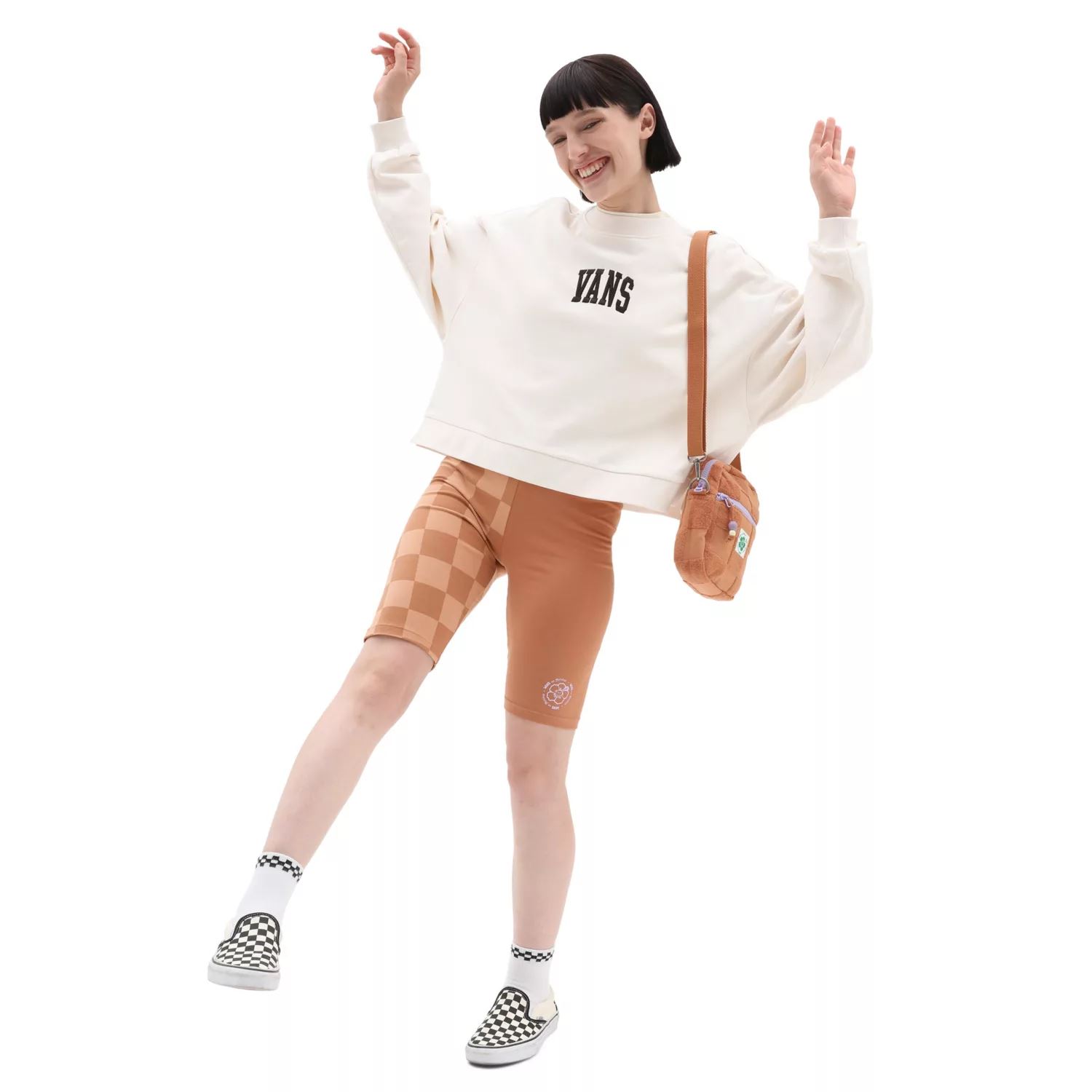 Vans λευκό φούτερ υπερβολής του πληρώματος