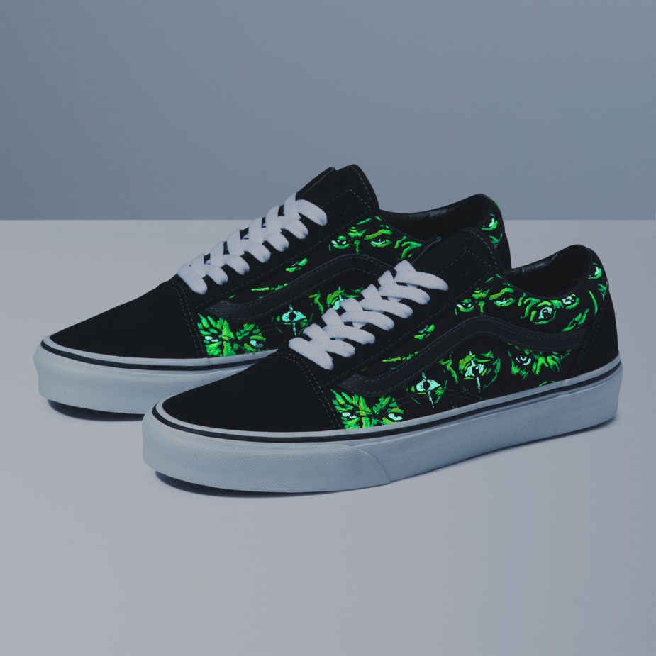 Vans μάτια στο σκοτεινό παλιό Skool Black-multi