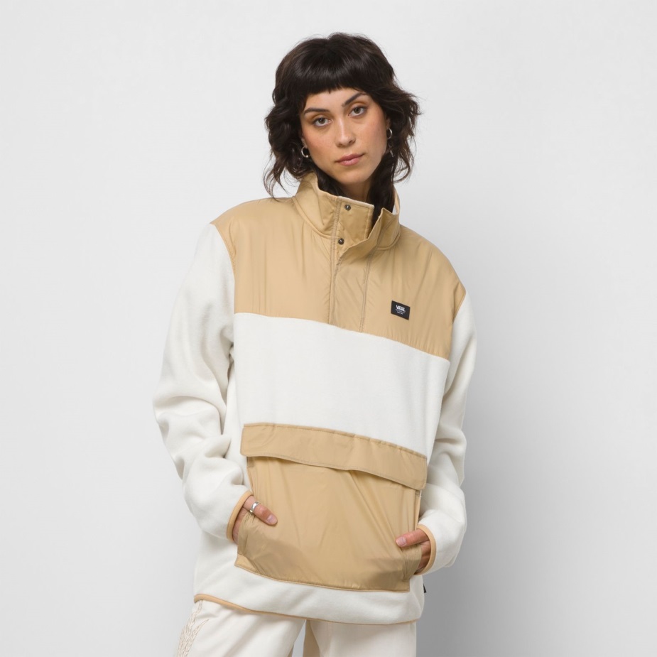 Vans μαμούθ Hoodie αντίκα λευκό-taos Taupe