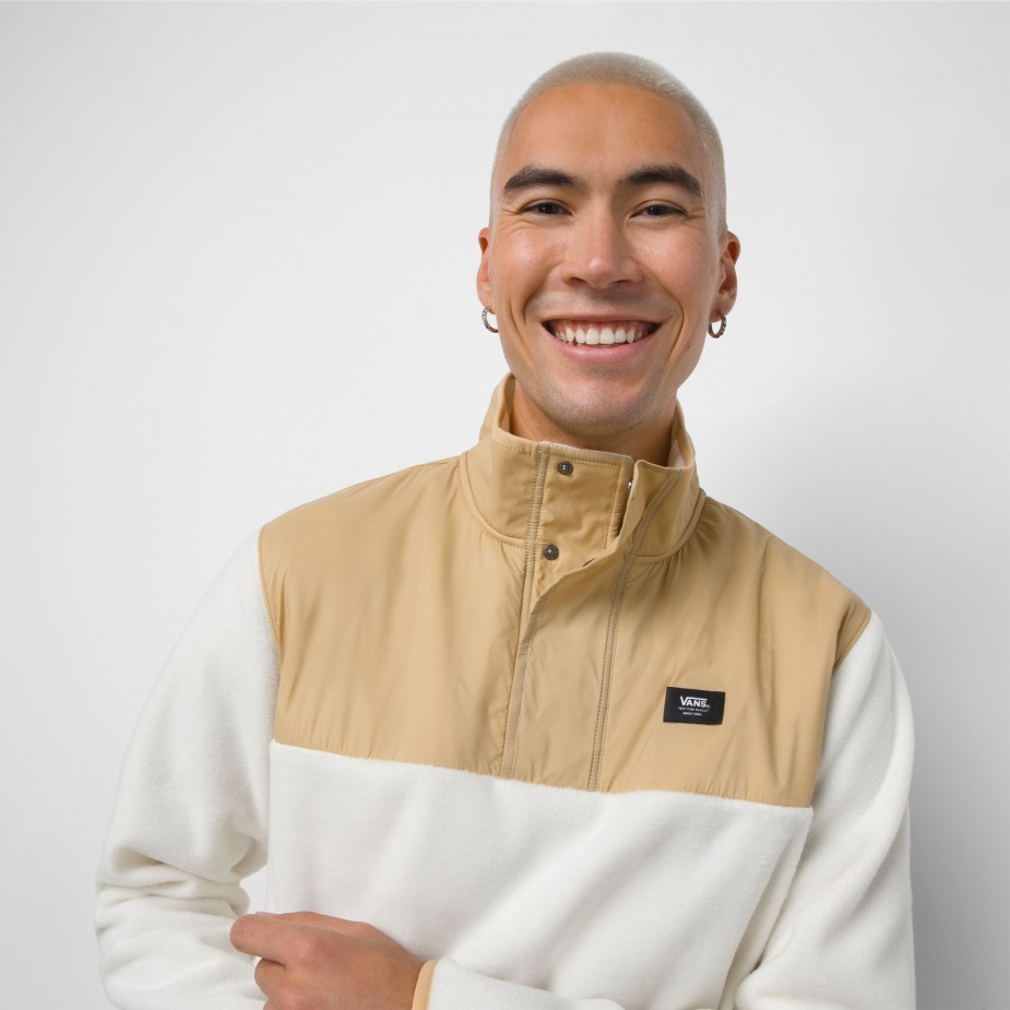 Vans μαμούθ Hoodie αντίκα λευκό-taos Taupe