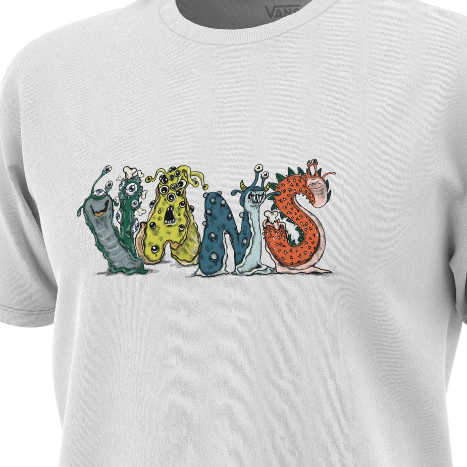 Vans μικρά παιδιά Creaturez μπλουζάκι λευκό