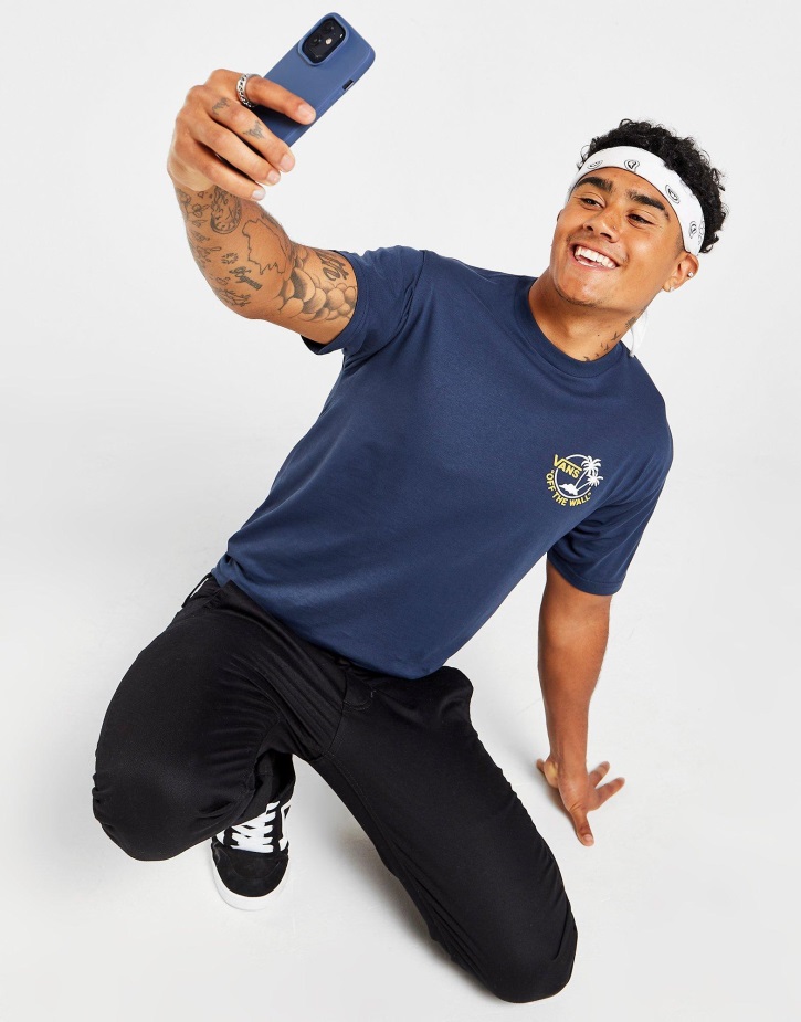 Vans μπλουζάκι παλάμη μπλε