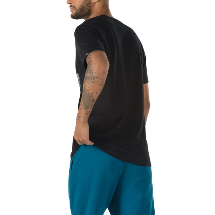 Vans νέο μπλουζάκι τσέπης πανεπιστημίου μαύρο