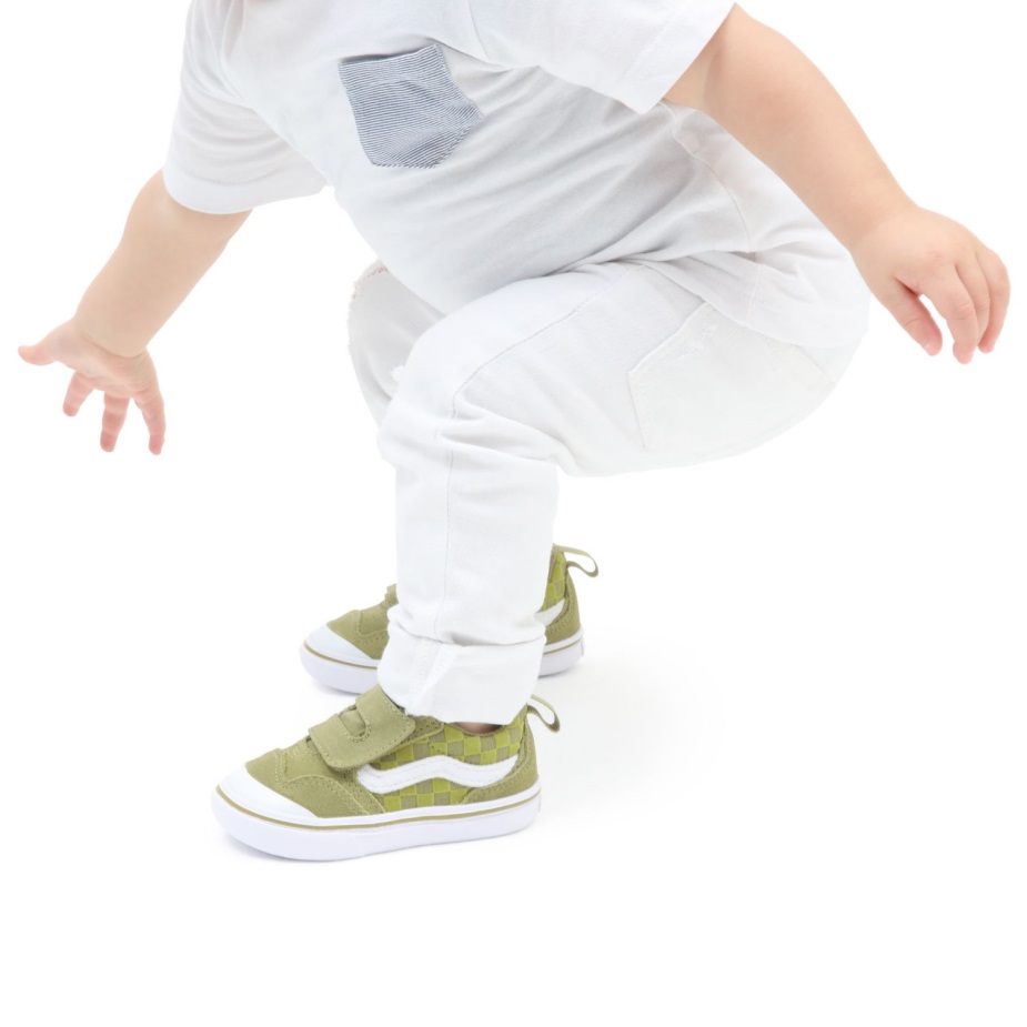 Vans νήπιο Comfycush νέο σχολείο V παπούτσια (1-4 ετών) πράσινα