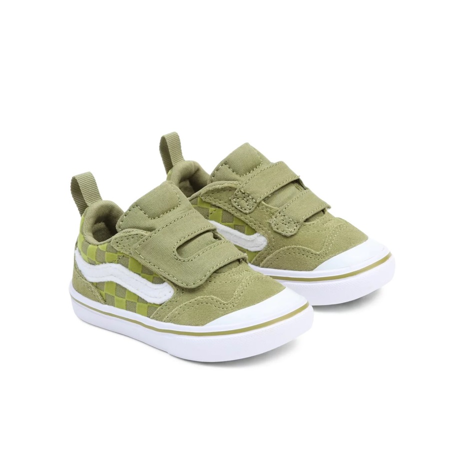 Vans νήπιο Comfycush νέο σχολείο V παπούτσια (1-4 ετών) πράσινα