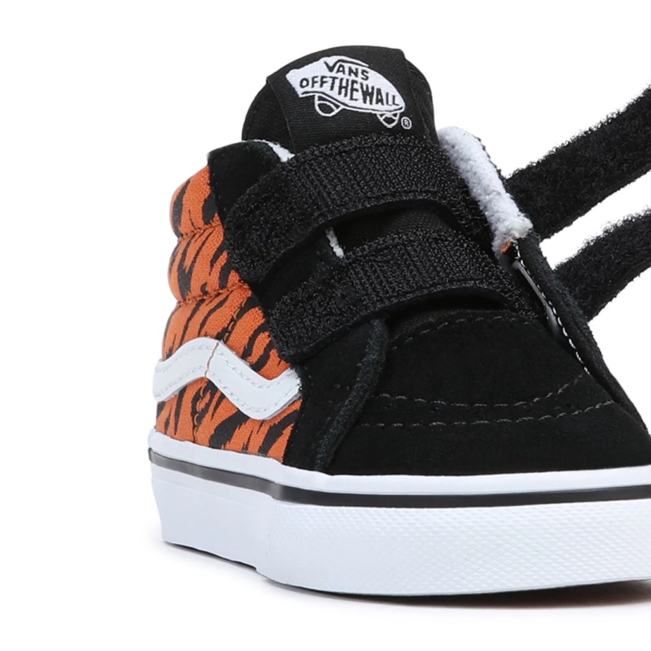 Vans νήπιο Sk8-μεσαία επανέκδοση V παπούτσια (1-4 ετών) μαύρο-πορτοκαλί
