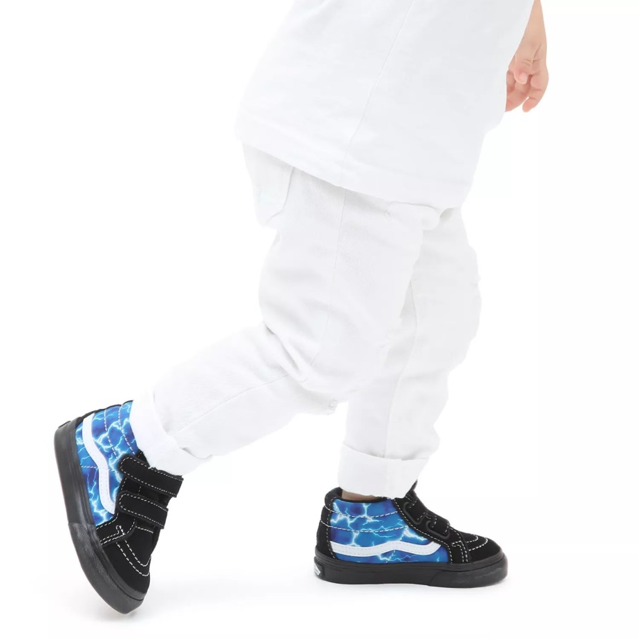 Vans νήπιο Sk8-μεσαία επανέκδοση V παπούτσια (1-4 ετών) μπλε-μαύρο