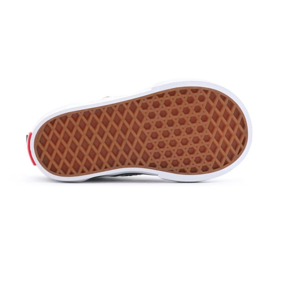 Vans νήπιο αυθεντικά ελαστικά παπούτσια δαντέλας (1-4 ετών) μαύρα