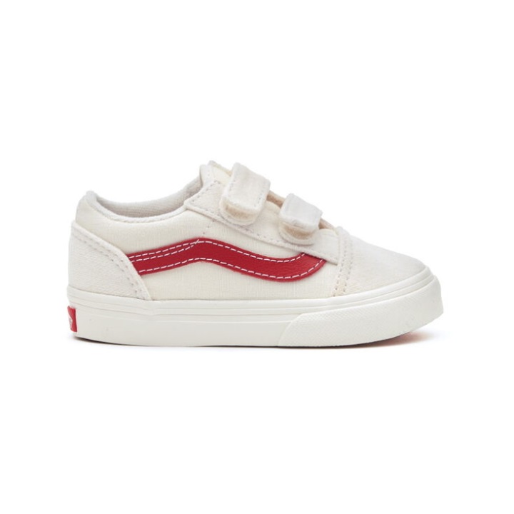 Vans νήπιο παλιό Skool V Marshmallow-racing κόκκινο