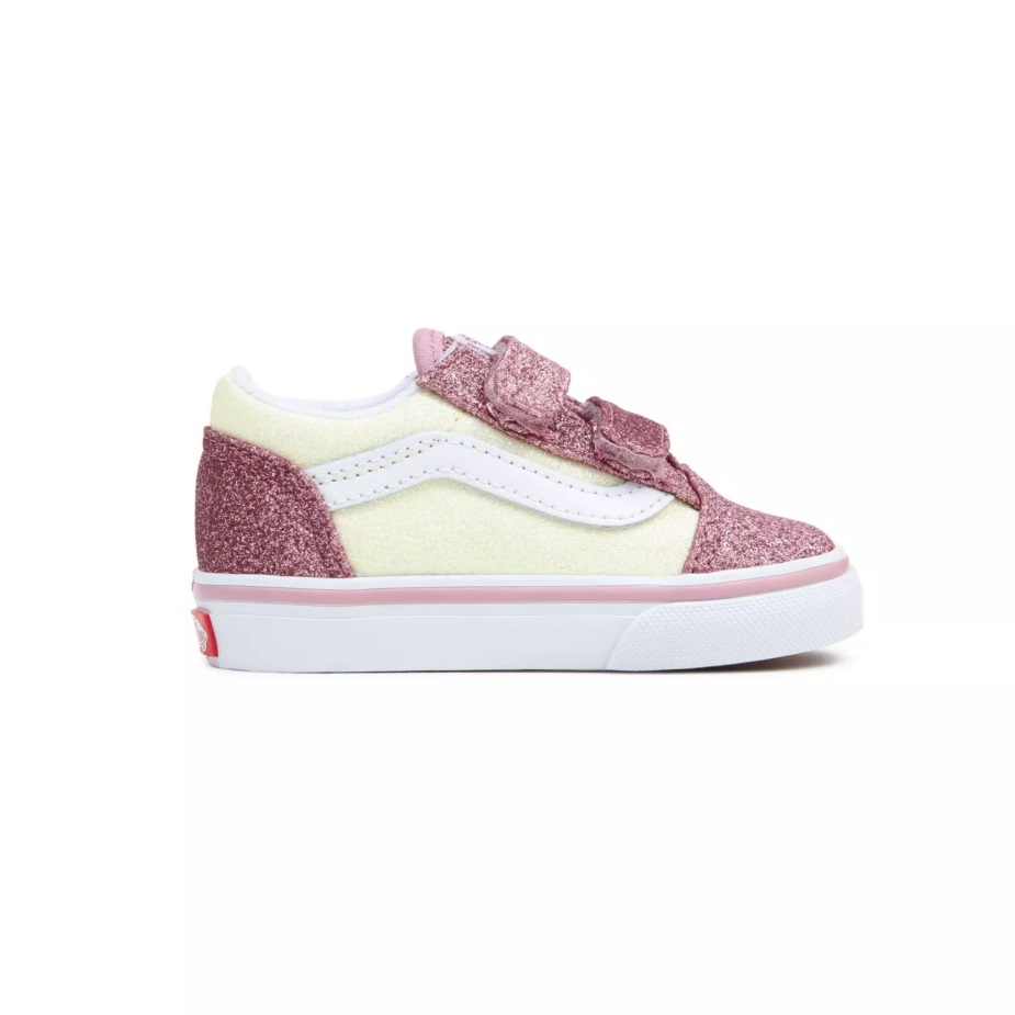 Vans νήπιο παλιό Skool V παπούτσια (1-4 ετών) κίτρινο-ροζ